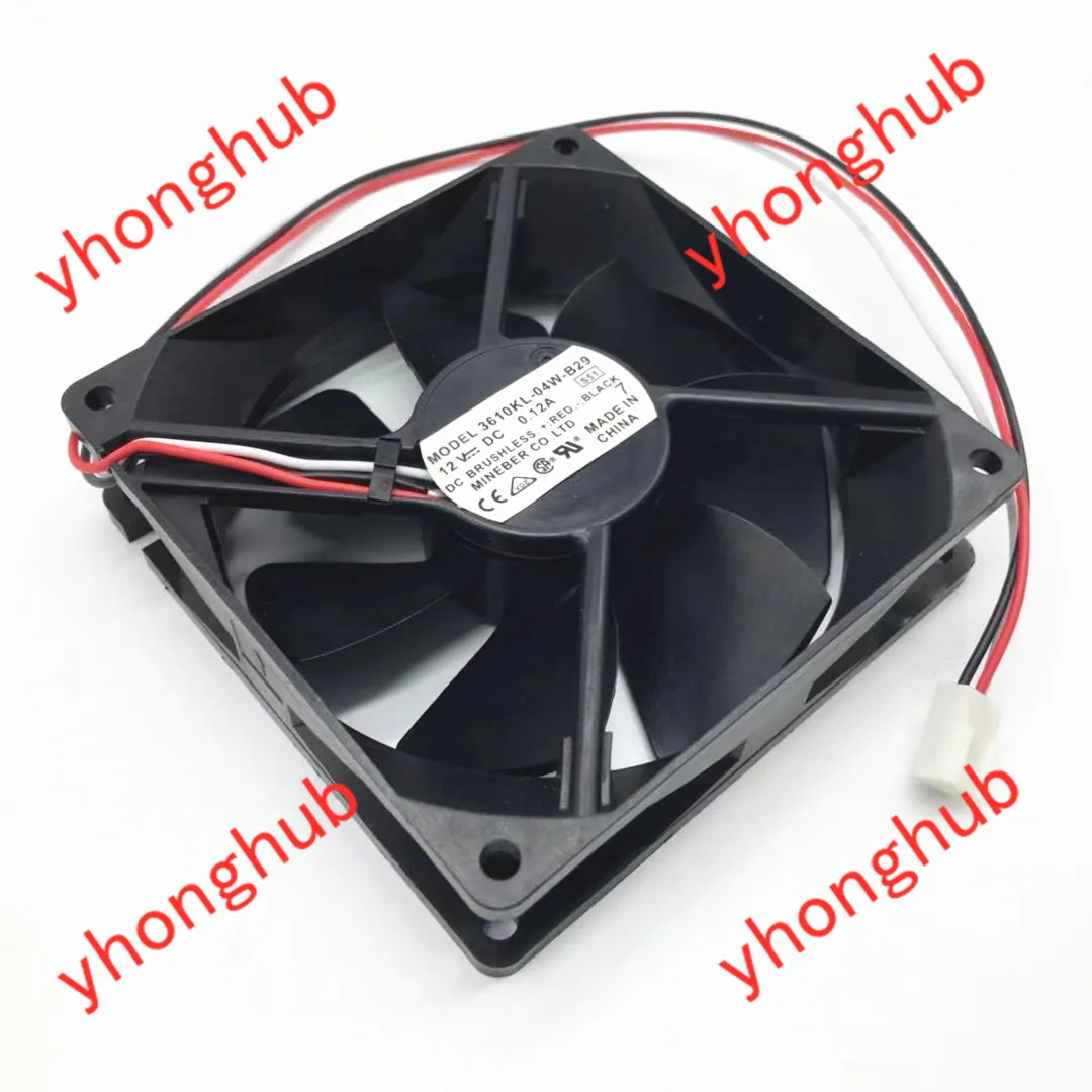 NMB MAT 3610KL 04W B29 S51 DC 12V 0.12A 90X90X25mm 3 жильный Сервер вентилятор охлаждения|square fan|server fandc