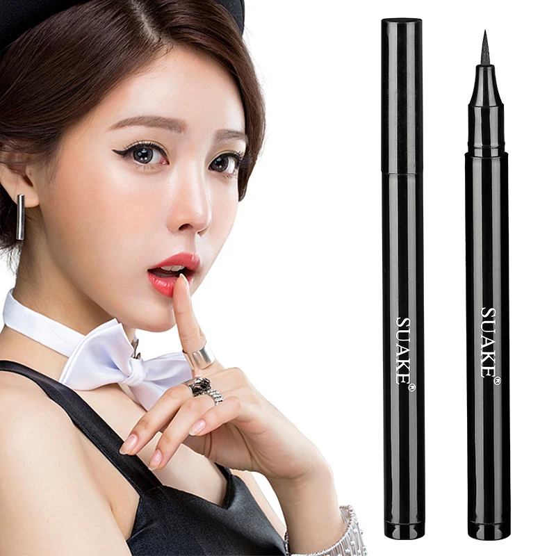 

Professional Black Eyeliner Quick-drying Super Waterproof Pen Long-lasting Not Blooming Liquid Eyeliner Smooth Eye Makeup TSLM1