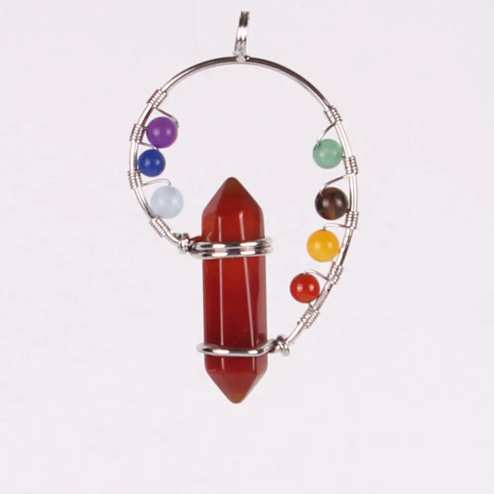 12 шт 7 Чакра Рэйки шестигранный кристалл Кварцевый и из натурального камня