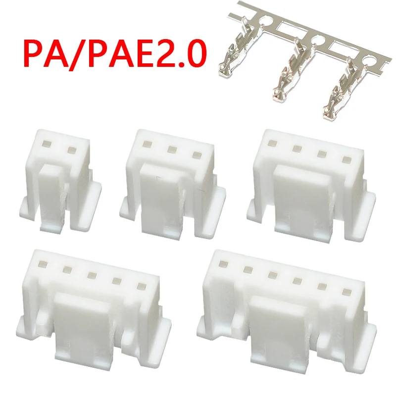 

10PCS PA / PAE 2.0 PA2.0 PEA2.0 connector buckle plug rubber shell connector wiring crimping terminal spring 2p 3P 4P 5p 6p