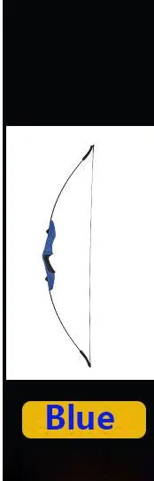 Blue Bow 40LBS лук прямой для правой руки и левой руки 50 дюймов со стрелками для молодежи стрельба из лука охота стрельба ребенок изогнутый лук - Цвет: Blue Bow