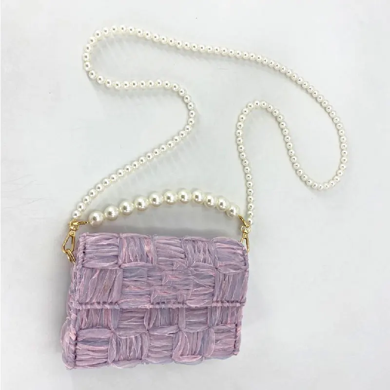 

Bag Chain With Buckle Bag Strap Imitation Pearls Crossbody Bag Chain Fashion Belt Sweet Long Chain Beauty Women Replacement Belt