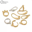 Сердечный дизайн 10 шт. ручная работакрючки для сережекнатуральное позолотаСделай самАксессуары для сережекювелирные изделия и компоненты