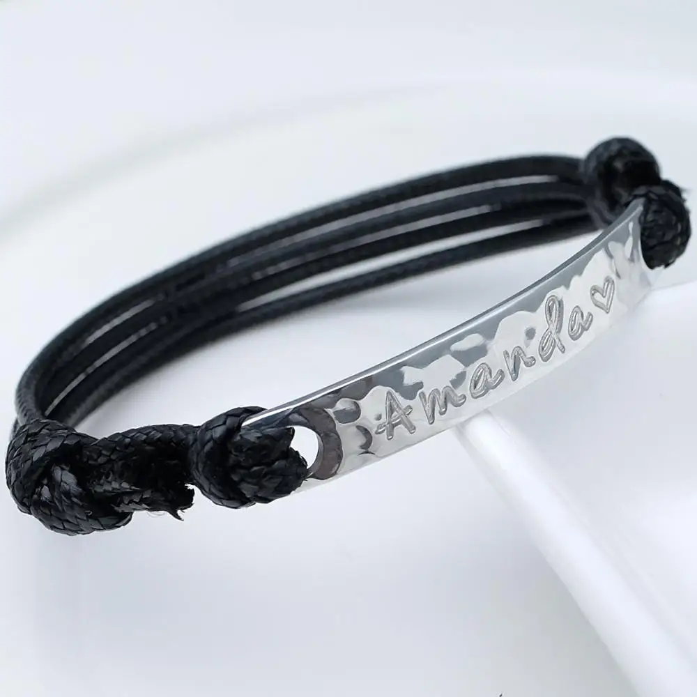 

Custom Bar Bracelet,Personalized Engraved Bar Bracelet,Hand Stamped Bar Bracelet,Friendship Couples Bracelet,Gift for Her or Him