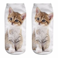 womens funny animal cute 3d print kitten socks women ankle socks unisex socks fashion sox cartoon cat for female dropship