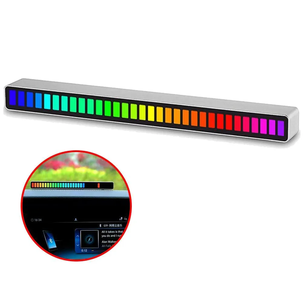 

LED Rgb Lamp Sound Control Led Light Voice Rhythm RGB Led Strip Light Bar Night Music Light Car Home Decoration