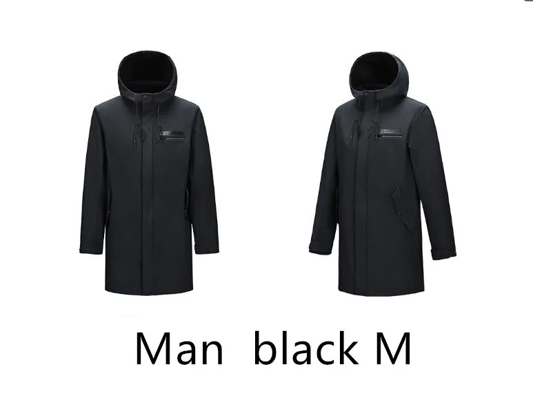 man black M Xiaomi PELLIOT осенне-зимнее деловое мужское Женское пальто, повседневное однотонное тонкое пальто, ветрозащитный длинный плащ, теплый мягкий уличная одежда - Цвет: man black M