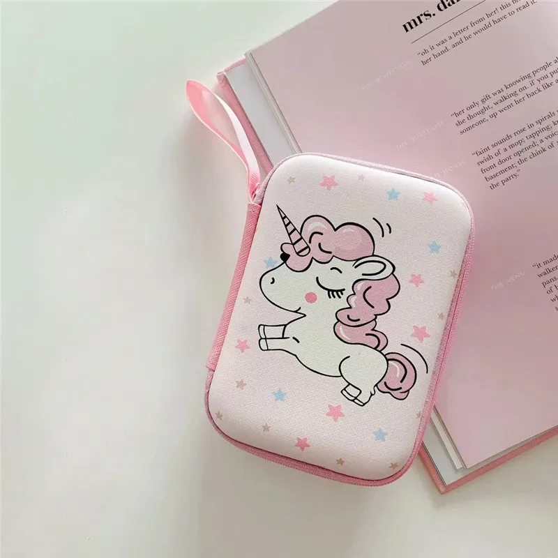 Жесткий чехол на молнии с мультяшным рисунком для наушников Airpods Redmi Airdots сумка