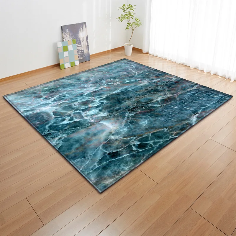 

Modern Carpet Living Room Bedroom Decoration Kids Room Carpets Hallway Floor Children Rugs Home 3D Marble Pattern Bedside Mat