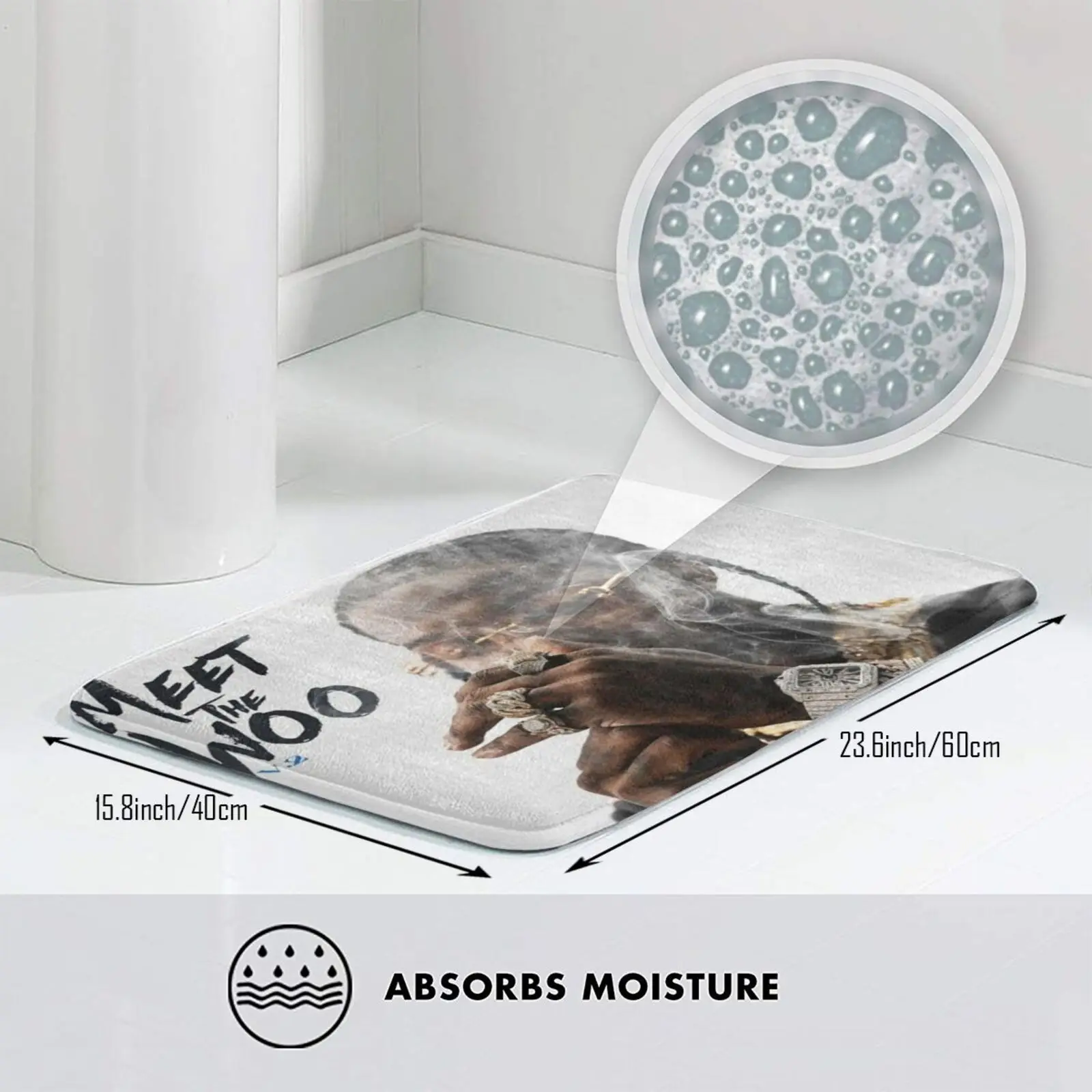 Дымовой коврик Pop Противоскользящий коврики для спальни Smoke Brooklyn New York Ny Drill 50 Cent Rap