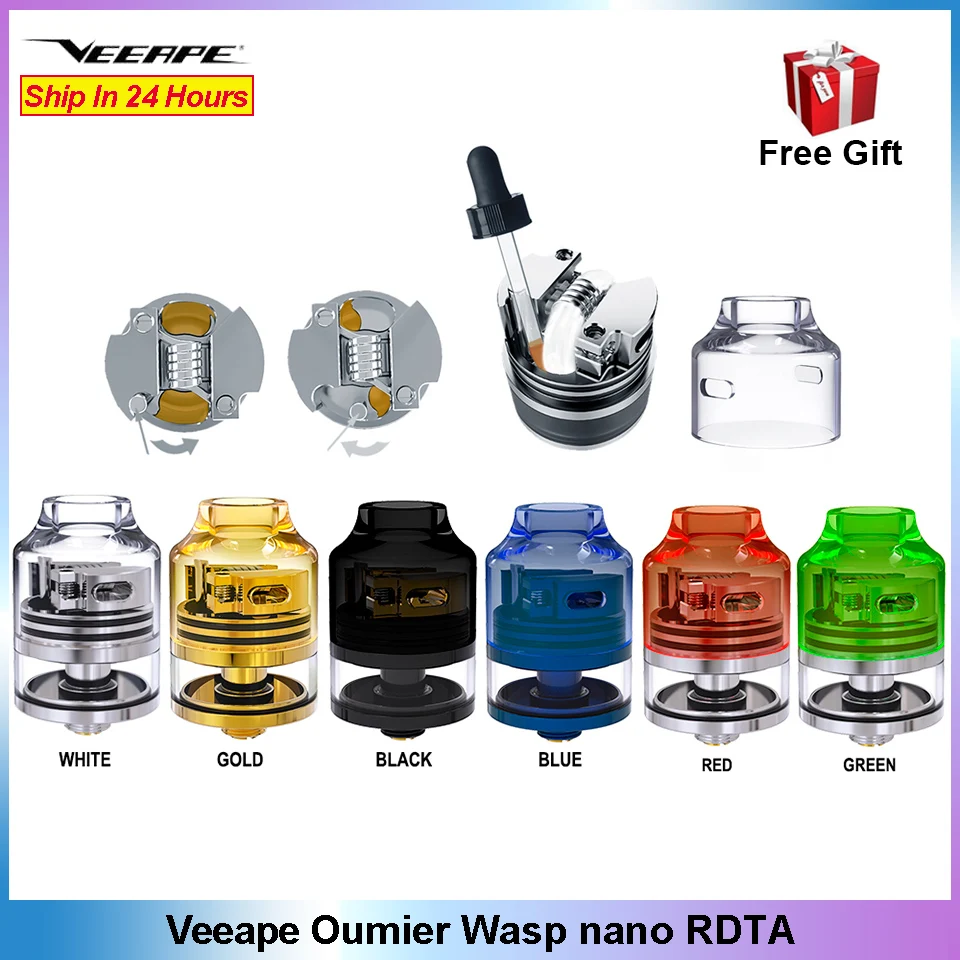Оригинальный бак OUMIER WASP NANO RDTA 2 мл распылитель для электронной сигареты резервуар легкой сборки боксмода vs