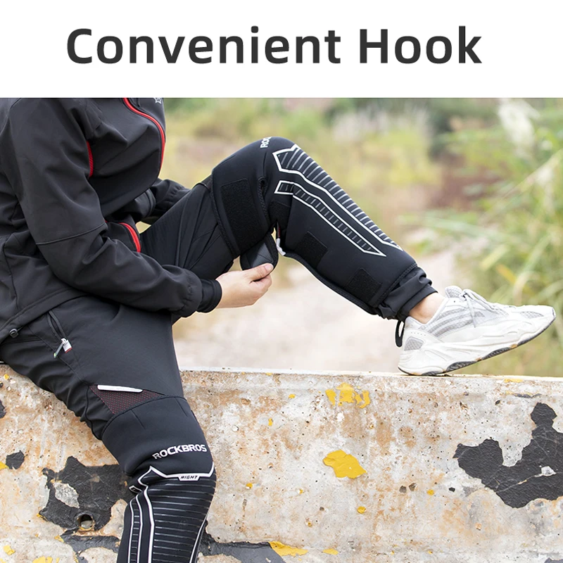 Флисовые наколенники ROCKBROS для мужчин и женщин утепленные ветрозащитные