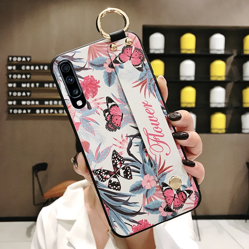 Чехол P30 P40 Pro с милым мультяшным Кроликом котом ремешком на запястье чехол для