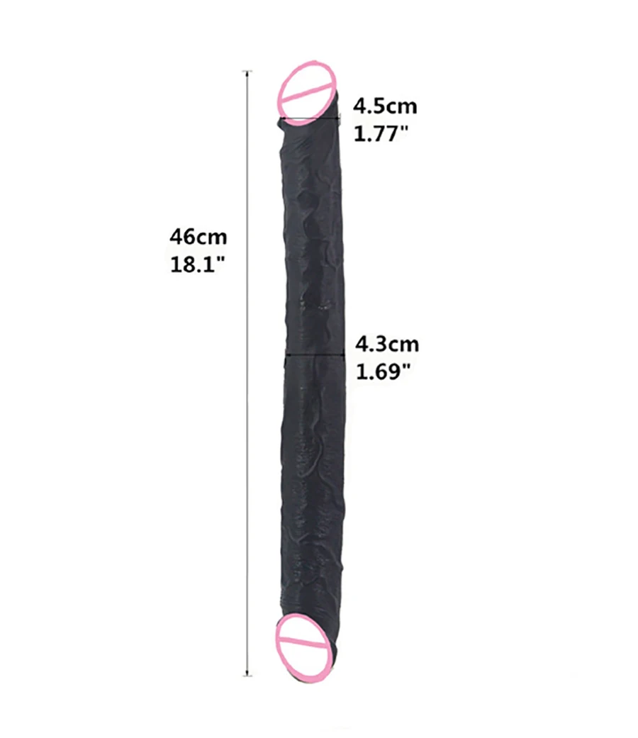Огромный супер длинный двойной фаллоимитатор 18 1 дюйма гибкий мягкий пенис