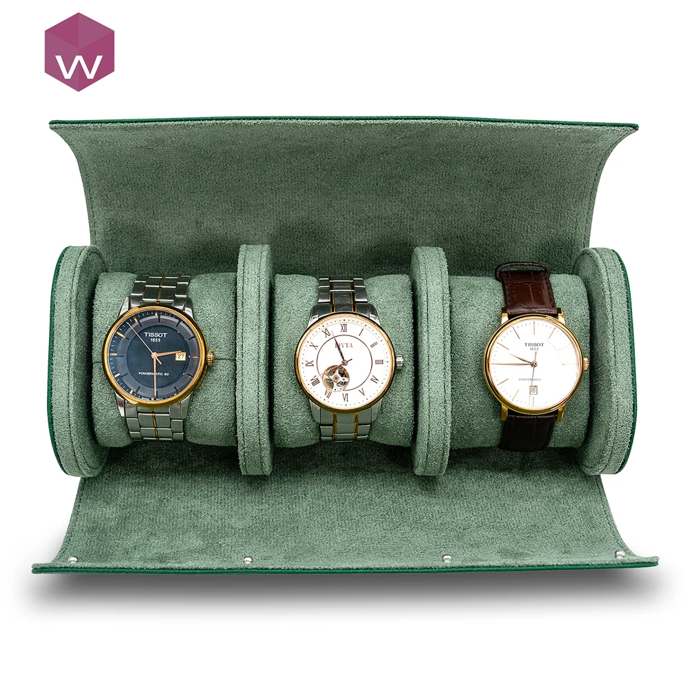 Dropshipping Watch Box Organizer For Mens Watch Case Travel Roll Portable 3 Watch Display Storage