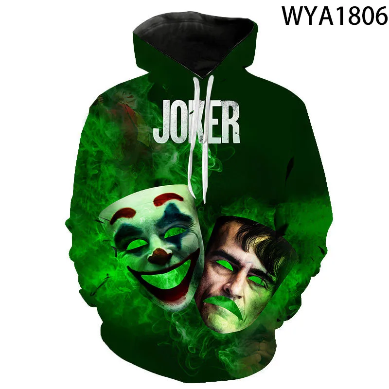 

2020 New Joker 2 Men Women Children Casual Hoodies 3D Printed Fashion Sweatshirts Pullover Boy Girl Kids Streetwear Cool Coat