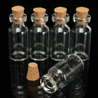50pcs 16x35mm lovely small bottle tiny clear empty wishing glass message vial with cork stopper 2ml mini containers
