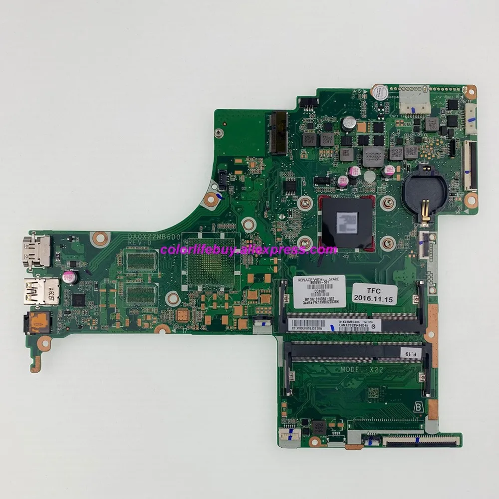 Enlarge Genuine 809399-501 809399-001 809399-601 DA0X22MB6D0 UMA A8-7410 CPU Laptop Motherboard for HP 17-G Series 17Z-G000 NoteBook PC