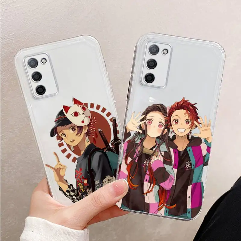 

Demon Slayer anime Phone Case Transparent For oppo R17 R15 R11 R9 F11 A32 A39 K7 K5 S X PRO PLUS moible bag