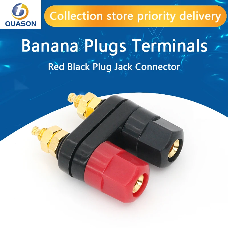 Качество штекерами типа &quotбанан&quot пара терминалы красные черные разъем