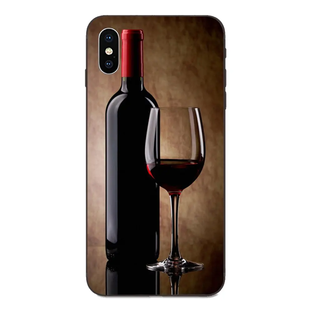 Soft Phone Capa Red Wine &amp Glasses For Huawei Mate 9 10 20 P8 P9 P10 P20 P30 Lite Mini Play Pro P smart Plus Z 2017 2019 | Мобильные