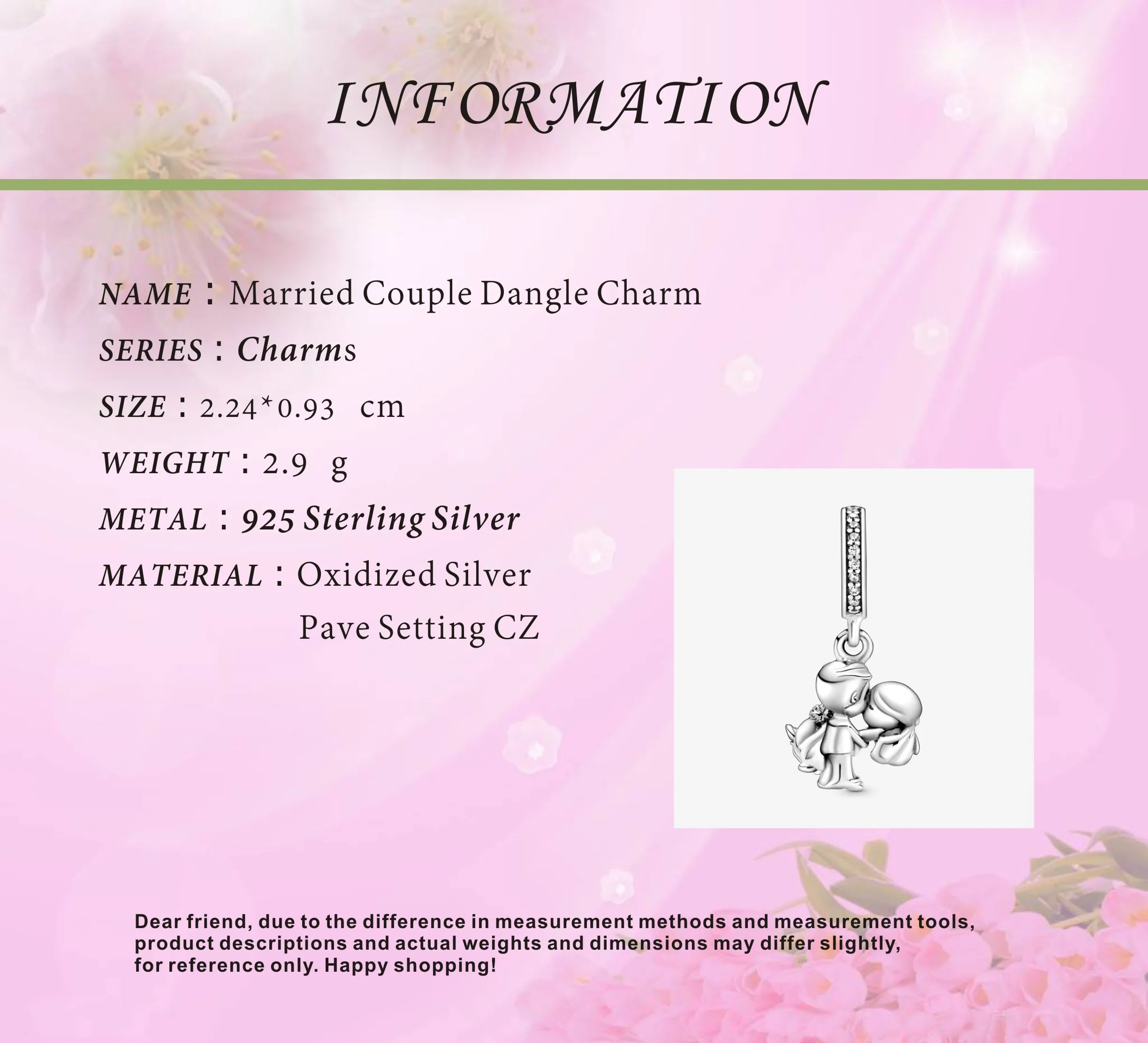 Подарок на годовщину свадьбы серебряные бусины 925 пробы семейной пары с