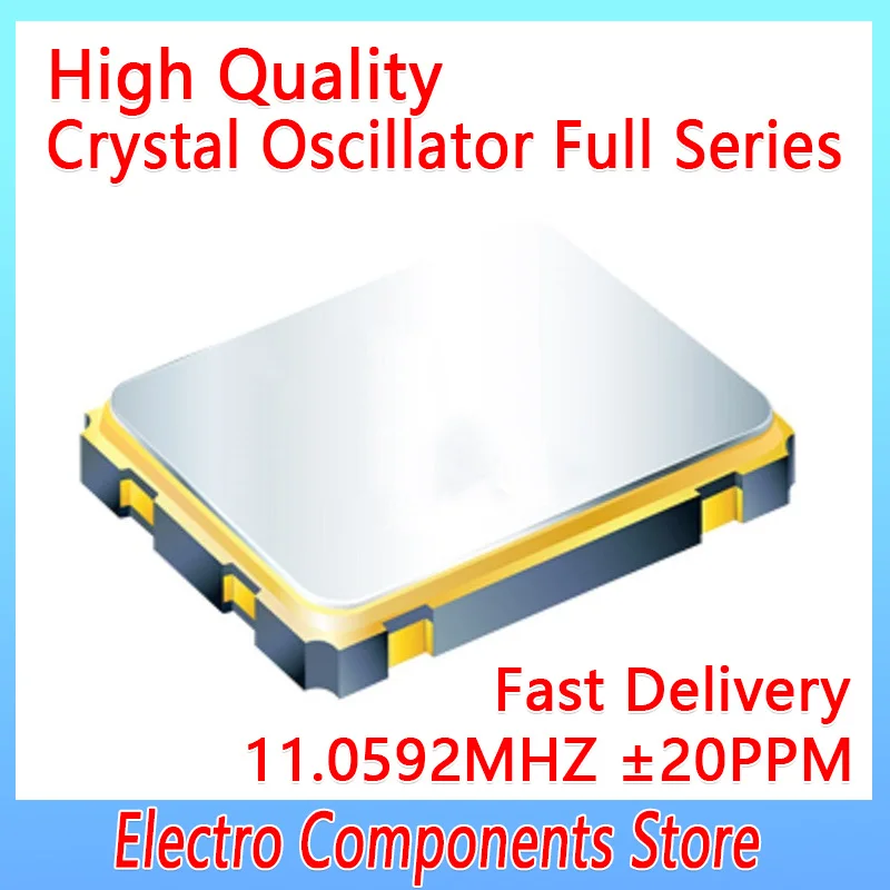 

SMD Chip Active Crystal Oscillator OSC 4Pin 2520 11.0592MHZ Programmable Crystal Oscillator 3.3V ±20PPM Low Power Consumption