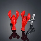 Мужская французская рубашка, запонки в виде животных, запонки в виде лобстера, медный материал, красный цвет, Высококачественная запонка для начального бизнеса, свадьбы