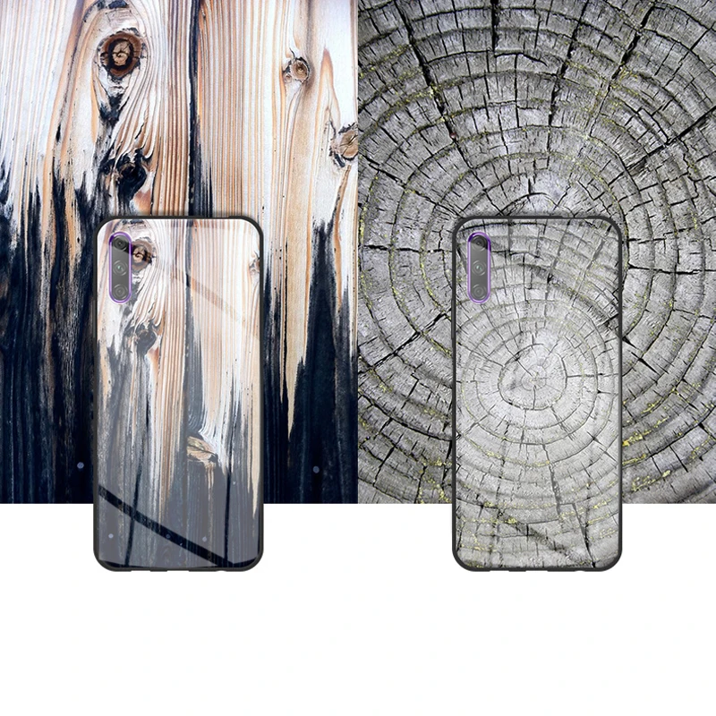 Деревянный Твердый деревянный узор из закаленного стекла чехол для телефона huawei
