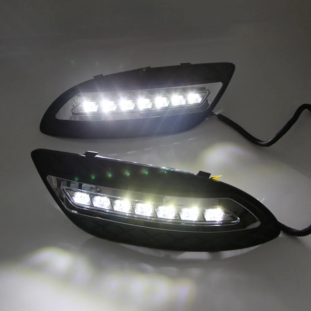 

2Pcs Car LED DRL Fog Lamp Decoration Running Light For Mercedes Benz viano 2011 2012 2013 2014 12V Daytime Car Light