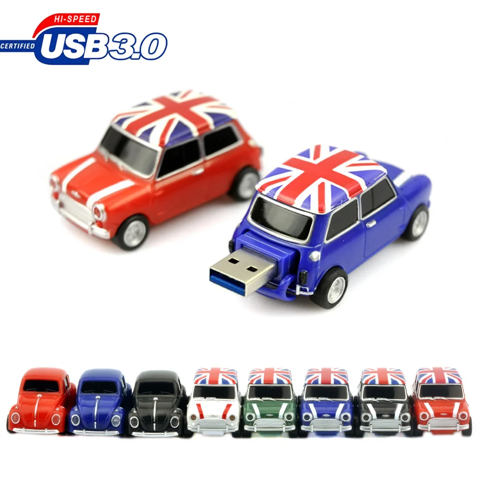Usb 3,0 скоростной флеш-накопитель Mini Cooper Beetle, автомобильный usb флеш-накопитель, флеш-накопитель, 4 ГБ, 8 ГБ, 16 ГБ, 32 ГБ, 64 ГБ, флеш-накопитель, подарок