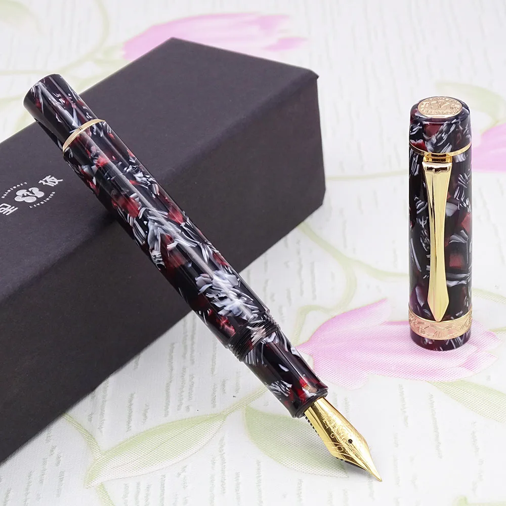 LIY (Live In You) Mountain Series Resin Celluloid Fountain Pen Schmidt Fine Nib Converter Awesome Writing Collection-Huangyan