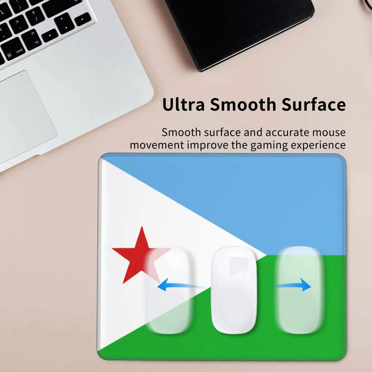 Водонепроницаемый коврик для мыши с изображением флага Джибутийского |