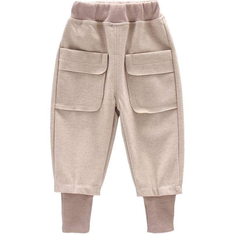 Зимние штаны для девочек с карманами лоскутные детей Повседневная стильная