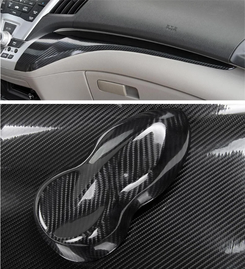 5 D декоративная защитная пленка из высокоглянцевого углеродного волокна для