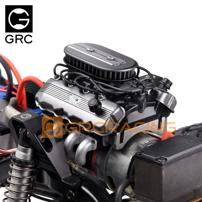 Фото Для 1/10 RC гусеничного автомобиля Traxxas TRX4 TRX6 G500 SCX10 D90 VS4 UpgradeClassic Simulated V8 F76 427 SOHC Двигатель Вентилятор Радиатор №1