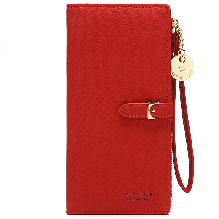 Женский Длинный кошелек женский клатч 2020 на молнии дизайнерский карман для