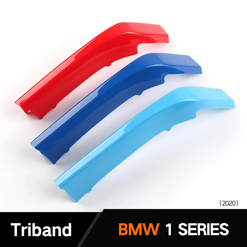 3pcs ABS Tricolor Racing Grills Trim Cover for BMW 1 Series F20 F21 F40 2012 2014 2015 2019 2020 M Performance Car Accessories images - 6