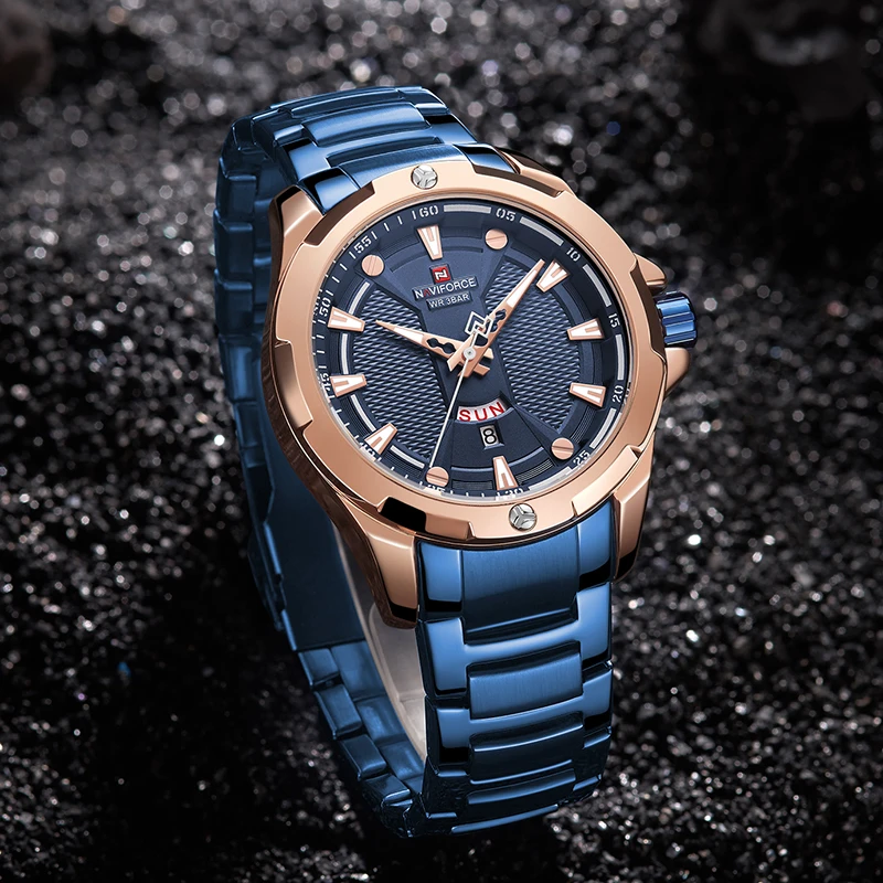NAVIFORCE мужские часы лучший бренд роскошные модные повседневные кварцевые