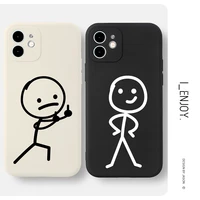 original soft silicone cute funny couple shockproof phone case for apple iphone 13 12 11 pro max x xr xs 8 7 6s plus se 2020