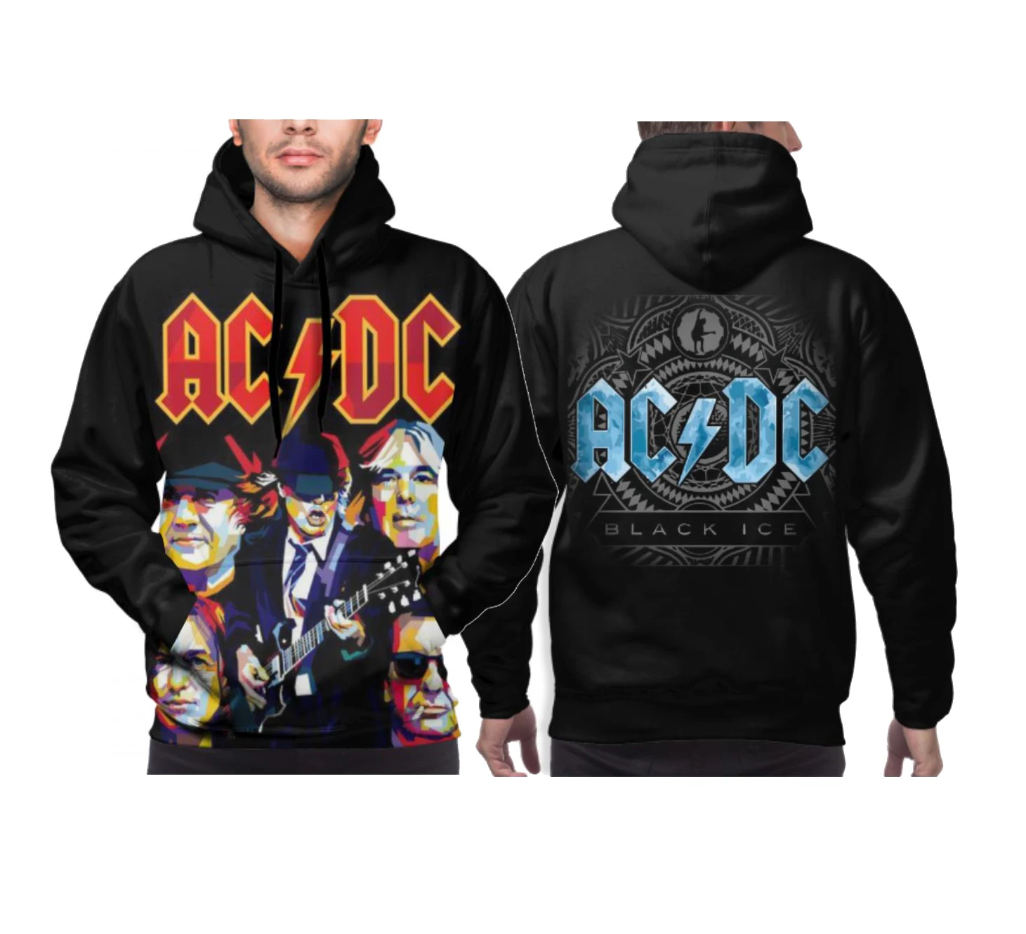 

New AC DC band Long sleeve Hoodie male/female Hoodies 3D printed Graphic oversized Hoodie Unisex top
