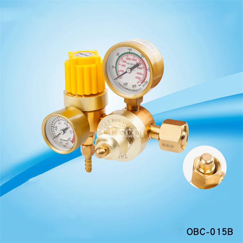 

OBC-015B Energy-saving Gas Meter Pressure Reducing Valve Arc Welding Machine Accessories Pressure Reducer G5/8 15Mpa 8mm 25L/min
