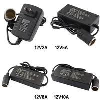 power adapter car cigarette lighter converter ac dc 110 220v to 12v adapter 2a 5a 6a 8a 10a inverter 220v 12v lighter us eu plug