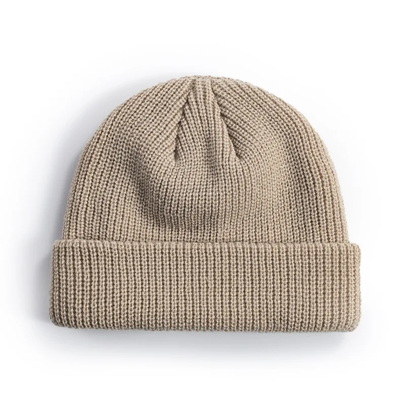 

Knitted Hat Women's Autumn and Winter Skullcap Warm Short Wool Hat