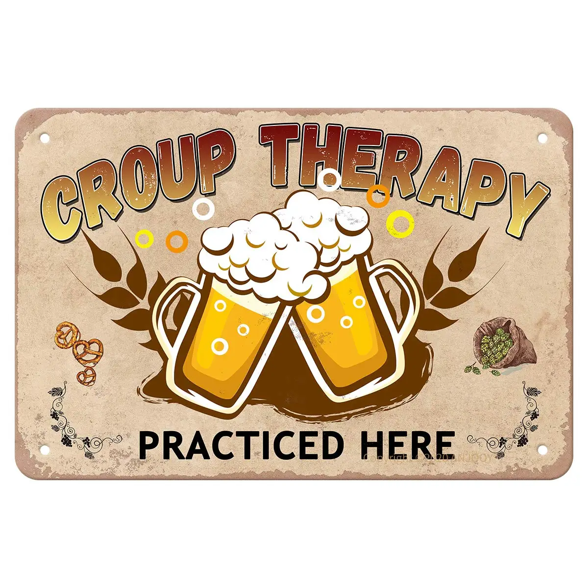 Металлические оловянные ретро-знаки для терапии крапией практикованные здесь