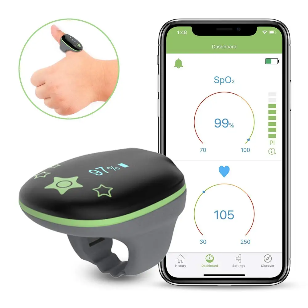 Wellue KidsO2 Беспроводной пульса и уровня кислорода в крови Детские Pulsioximetro детской