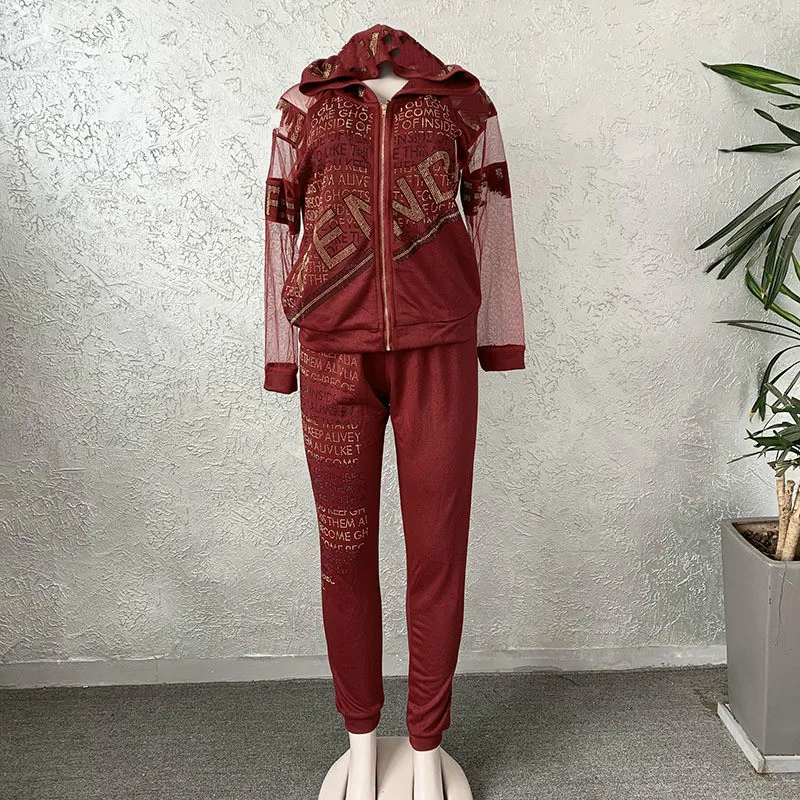 Женский спортивный костюм из двух предметов толстовка топ и штаны для бега