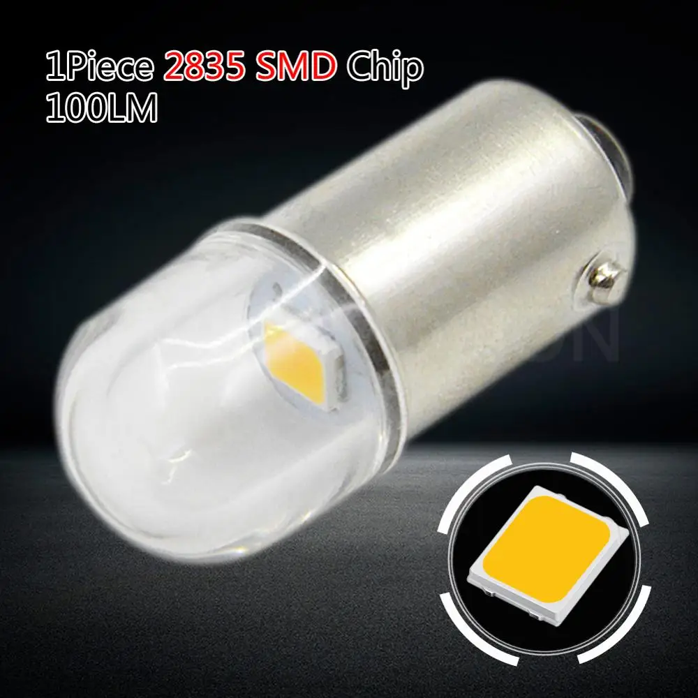 10 шт. 1SMD 6 в Bay9s Bax9s H6W Ba9s светодиодная Автомобильная фара 2835 T4W габаритные огни для