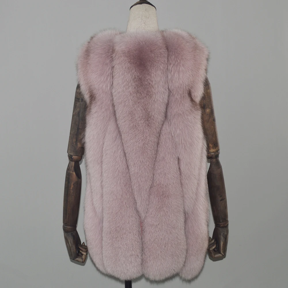 Лидер продаж женский жилет из натурального Лисьего меха зимний лисьего 100% пальто