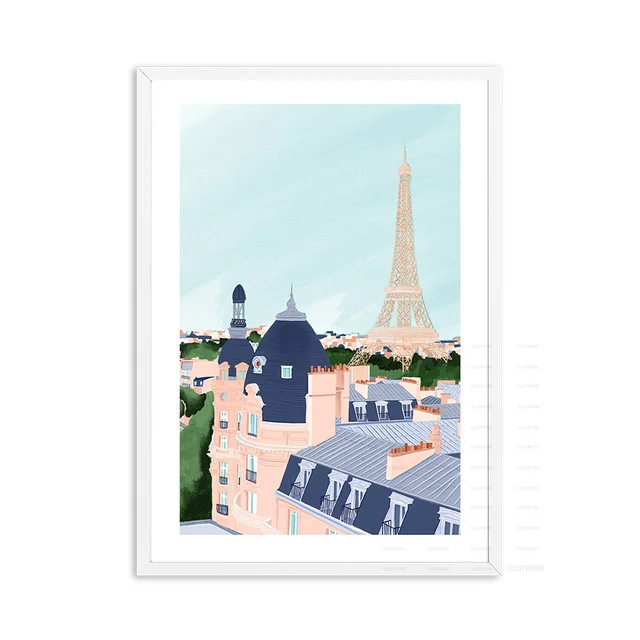 

Diamond Painting Diy 5D European Style Paris City Building Tall Buildings and The Sky Flying Balloon Design Background Living